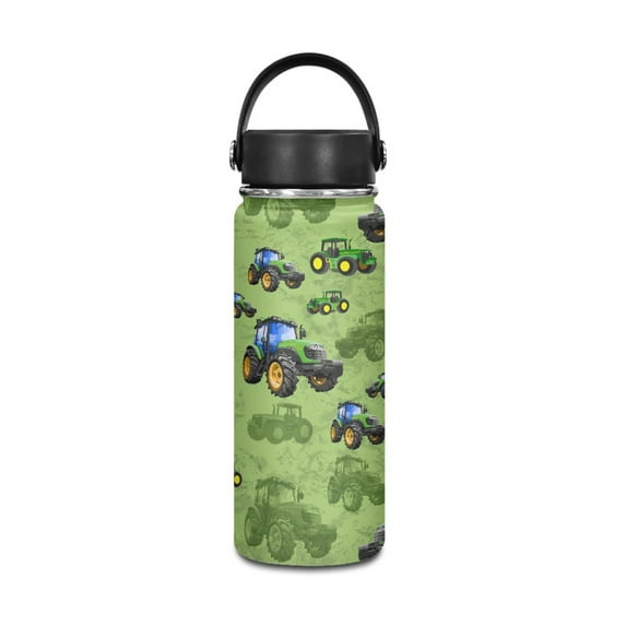 SEANATIVE Tractor Water Bottle 18 oz Vacuum Insulated Stainless Steel Water Flask Leak Proof Double Walled Travel Drink Mug Metal Canteen Hot Cold Water Bottles