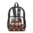 thumbnail image 1 of SEANATIVE Transparent Backpack for Boys Girls Kids Large Capacity Clear School Bookbag PVC See Through Daypack for Stadium Sport Travel Security, Coffee Gnome Brown, 1 of 7