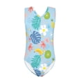 thumbnail image 1 of SEANATIVE Tropical Fruit Kids Swimwear One Piece Quick Dry Beach Tank Top Activewear Size 3-4 Y Elastic Palm Leaf Kids Swimsuit Cover Up Girls, 1 of 7