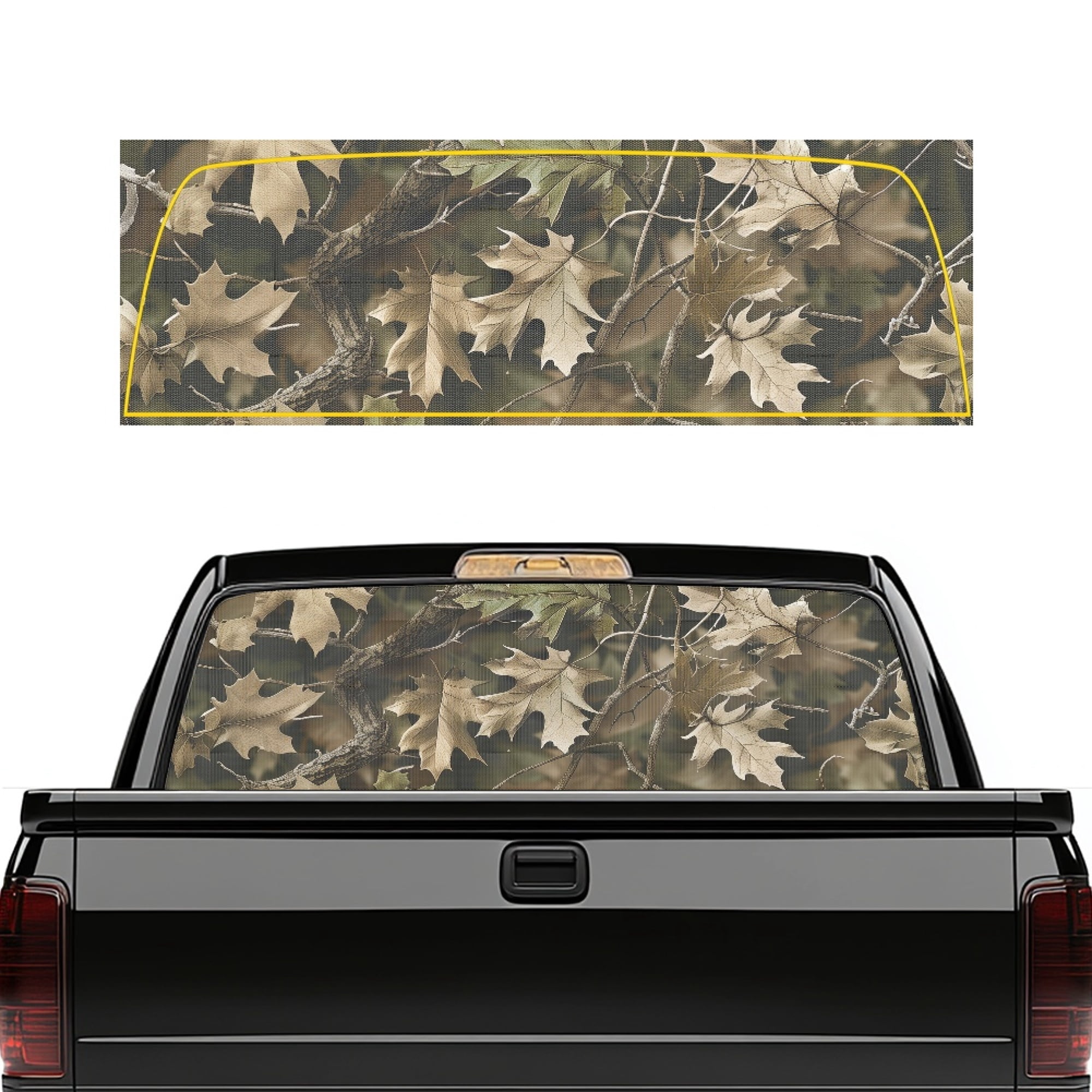 SEANATIVE Truck Back Window Decal 66.9 x 22.4 Inch See Through ...