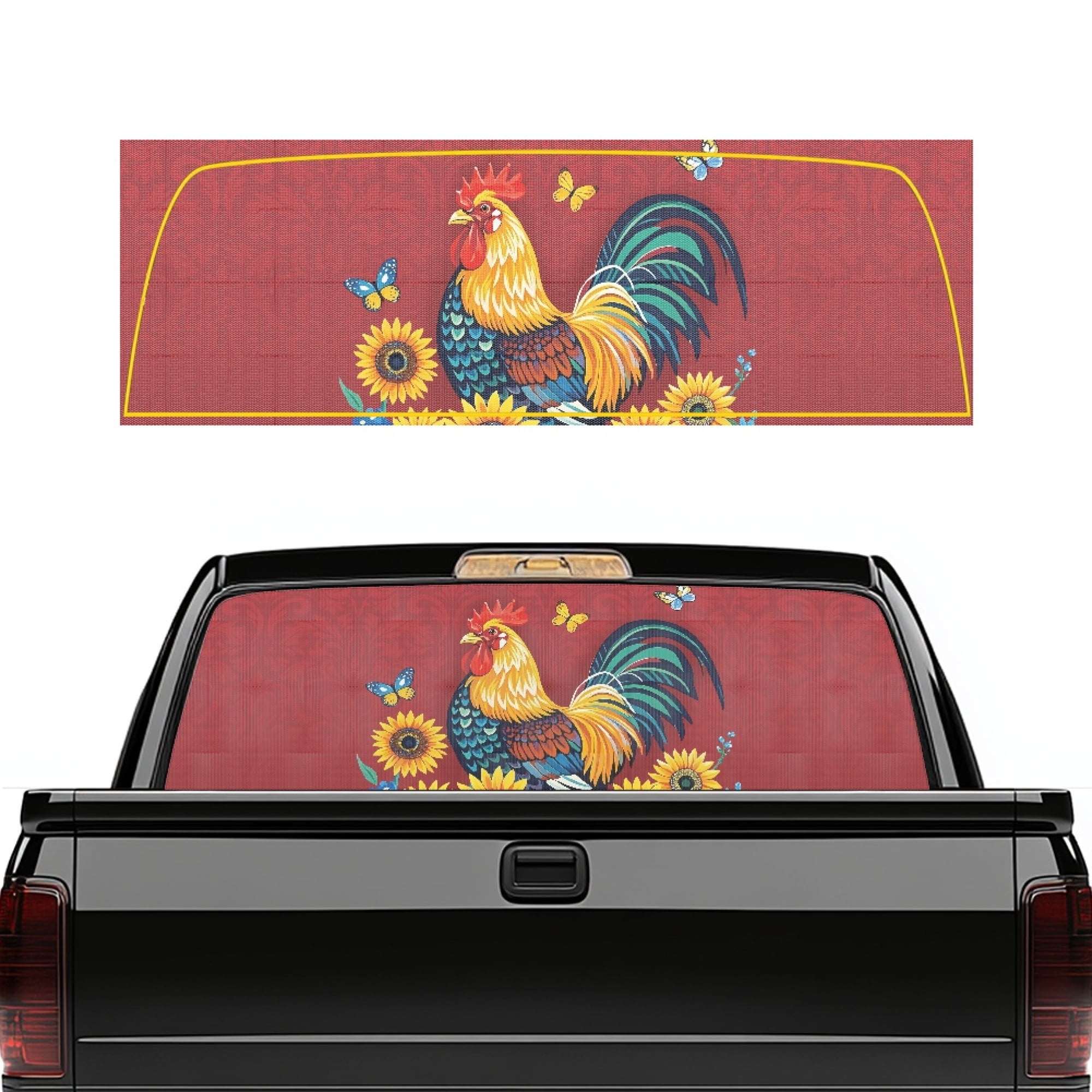 SEANATIVE Truck Rear Window Decal Perforated See Through Vinyl Graphic ...