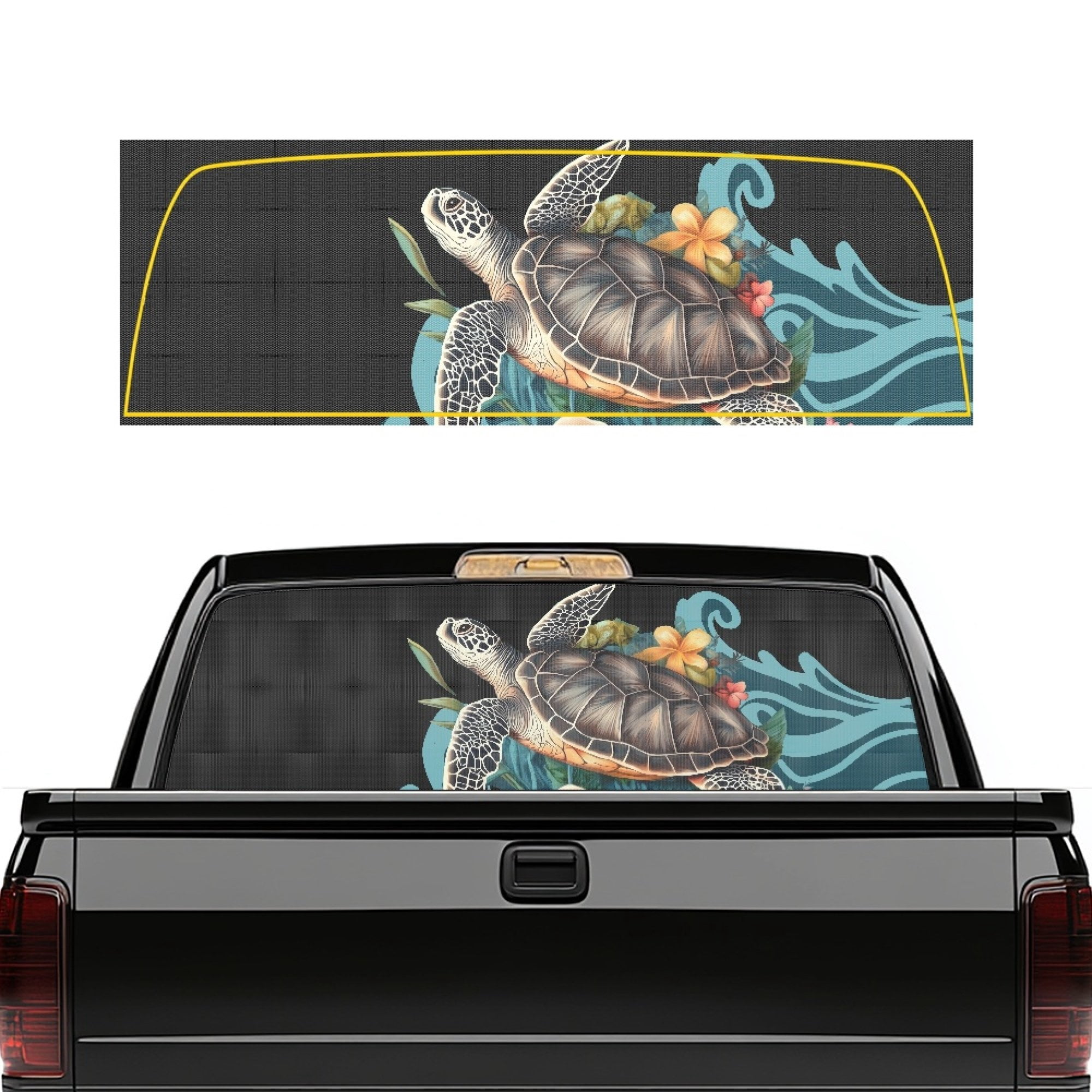 Seadan Rear Window Sticker SEANATIVE Truck Rear Window Decal for Pickup Trucks 66.9 x 22.4 Inch ...
