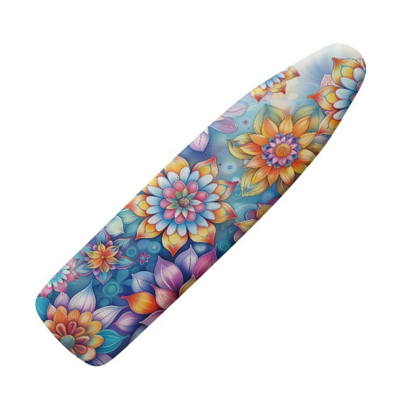 SEANATIVE Vintage Sunflower Iron Board Pad and Cover Resist Scorching Thick Covers Heat Reflective Ironing Pad Cover with Hook and Loop Fastener Straps Folding Non Slip Iron Pads Boho Ironing Pad