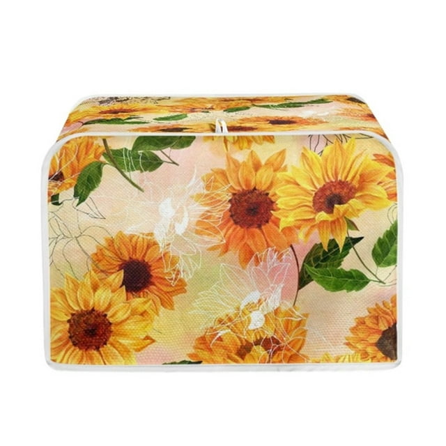 SEANATIVE Vintage Sunflower Toaster Cover Lightweight 4 Slice Wide Slot