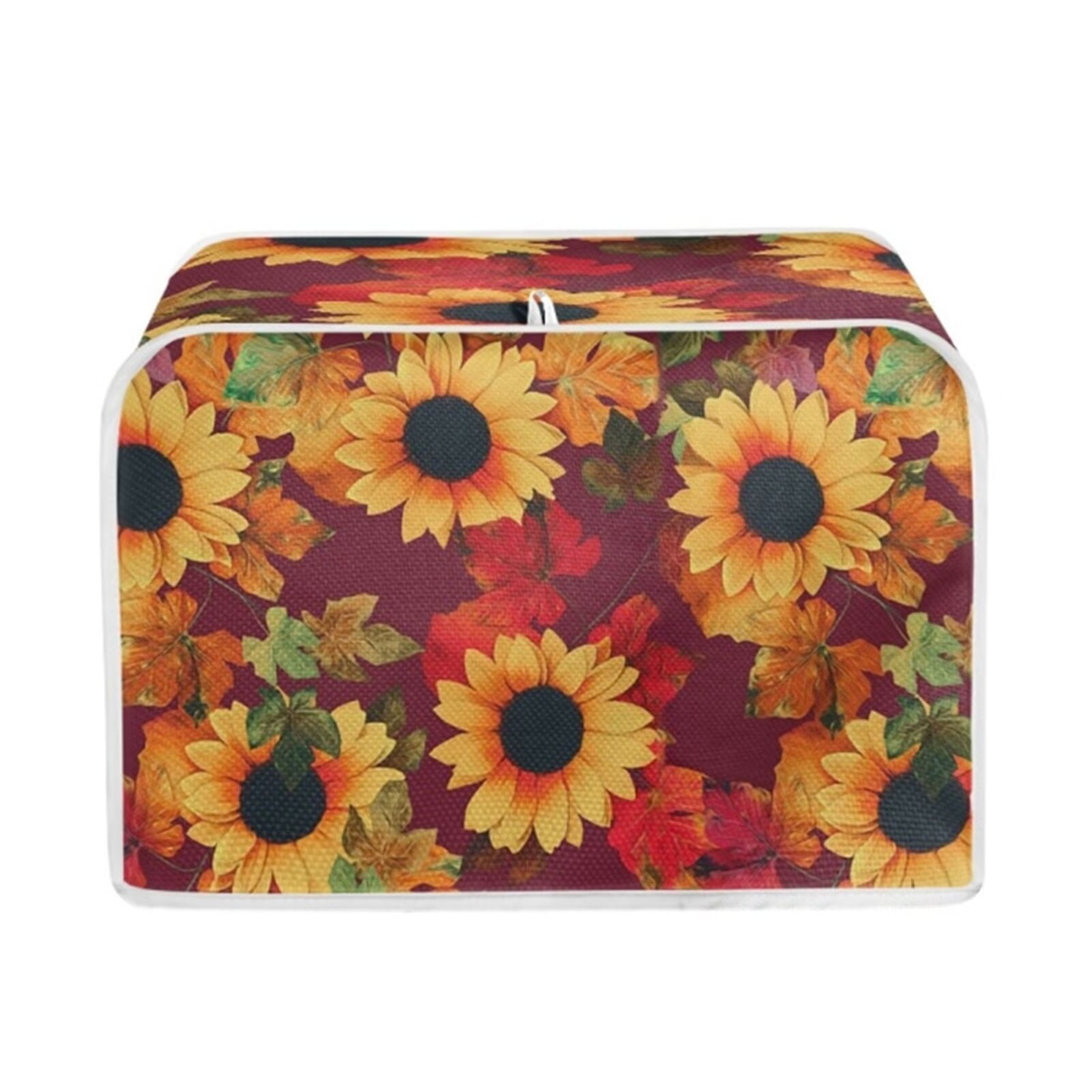 SEANATIVE Vintage Sunflower Toaster Covers Foldable Bread Maker Dust