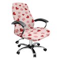 thumbnail image 1 of SEANATIVE Washable Office Chair Cover High-Back Computer Chair Cover Stretchable Office Chair Seat Slipcover Soft Executive Desk Chairs, S, Paw Love Heart Shaped Pink Valentine's Day, 1 of 7