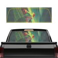 thumbnail image 1 of SEANATIVE Waterproof Truck Rear Window Decal, UV Protection Perforated See Through Graphic Car Window Sun Shade Stickers Universal Fit for Most Pickup SUV Truck, Frog Green Leaf, 1 of 7
