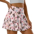 thumbnail image 1 of SEANATIVE Women Athletic Skort Tennis Skirts High Waisted Tummy Control Pleated Golf Skirts Soft Comfortable Built-in Shorts Pickleball Workout Skort, XL, Dachshund Dog Paw Easter Egg Pink, 1 of 7
