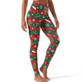 Native Pointing Tree SEANATIVE Women's Leggings Christmas Tree Red Green Stripes, S ...