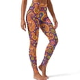 thumbnail image 1 of SEANATIVE Womens High Waist Leggings Colorful Paisley Flower, 2XL, 1 of 6