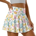 thumbnail image 1 of SEANATIVE Womens Tennis Skirt Pleated Athletic Skirts with Pockets High Waist Golf Pickleball Skort Sports Tummy Control Workout Mini Skirts, XL, Easter Egg Chick Pattern White, 1 of 7