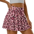 thumbnail image 1 of SEANATIVE Womens Tennis Skirt Pleated Athletic Skirts with Pockets High Waist Golf Pickleball Skort Sports Tummy Control Workout Mini Skirts, XL, Pink Black Leopard Print, 1 of 7