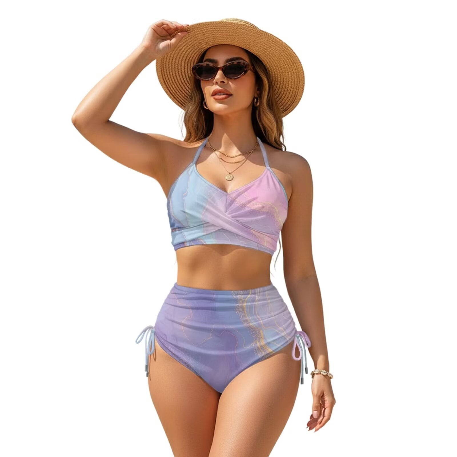 SEANATIVE Womens Twist Front Bikini Sets 2 Piece Sexy Bikini
