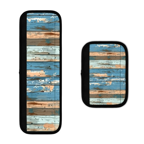 SEANATIVE Wood Print Refrigerator Door Handle Covers Set of 2 Washable Kitchen Appliance Decor Handles Protector for Fridge Dishwashers Blue Fridge Handle Covers Kitchen Decor