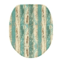 SEANATIVE Wood Print Toilet Seat Lid Cover Aesthetic Toilet Lid Dust Cover Elongated Toilet Seat Covers for Bathroom Universal Fit for Standard Oblong Round Lids Accessories Decor