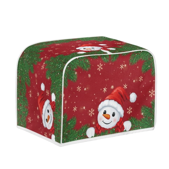 SEANTIVE Christmas Snowman Toaster Cover 4 Slice Bread Toaster Oven Dustproof Cover Stain Resistant Waterproof for Kitchen Small Appliance Home Decoration