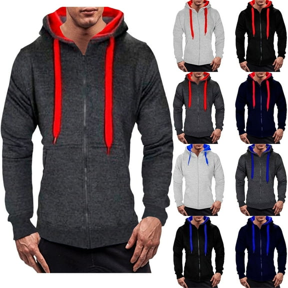 SEAOPEN 2024 Men's Fleece Hoodies Quarter Zip Pullover Vintage Workout Running Active Hoodies with Pockets Cargo Style Sweatshirt