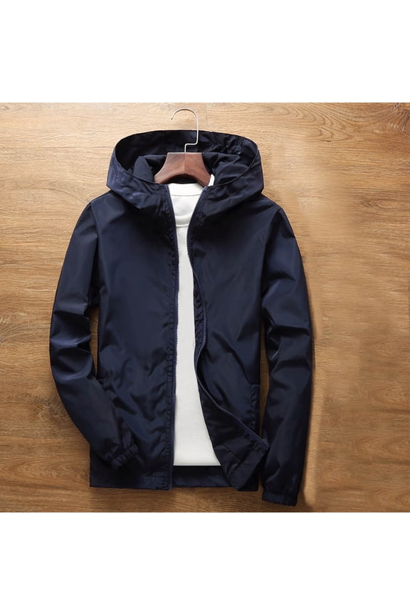 Boys Girls Waterproof Rain Jacket Lightweight soft lining Kids Windbreaker Hooded Coat Easy to Fold Navy,11-12Years