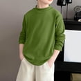 thumbnail image 1 of SEAOPEN Boys Long Sleeve Shirts Solid Color Long Sleeve Shirts for Boy Green,5 Years, 1 of 4