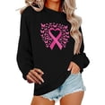 thumbnail image 1 of SEAOPEN Breast Cancer Sweatshirt for Women Pink Ribbon Pullover Breast Cancer Awareness Top Black L, 1 of 4