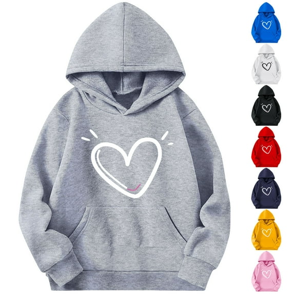 SEAOPEN Cute Graphic Hoodies Girls Hooded Sweatshirts for Teen Girls Lightweight Pullover Tops Pink 11 Years
