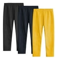 thumbnail image 1 of SEAOPEN 3 Packs Girls Winter Cotton Fleece Lined Leggings Thick Thermal Pants Tights Full Length Warm Clothes for Kids Today Sales Yellow,11 Years, 1 of 6