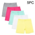 thumbnail image 2 of MgoYE Girls Athletic Shorts Kids Dance High Waisted Yoga Short For Bike Gym Volleyball Running Hot Pink 5 6 Years 2 of 13