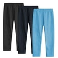 thumbnail image 1 of SEAOPEN Girls Leggings 3 Pack Girls Pants Basic Leggings Full Length Stretchy Toddler Leggings Clothes Multipack Pant 2T-14Y Today Blue,3 Years, 1 of 6