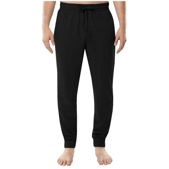 Htigea Men's Casual Chino Joggers Pants Cotton Twill Elastic Drawstring Waist Tapered Pants with Pockets Black,XXXL