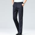 thumbnail image 1 of SEAOPEN Deals Men's Slim Striped Casual Tapered Pant Pinstripe Wrinkle Resistant Suit Pant Lightweight Business Dress Trousers Navy,XXL, 1 of 5