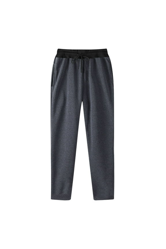 Men's Sweatpants with Pockets Thin Fleece Tapered Joggers Drawstring Waist Athletic Gym Running Workout Track Pants under 10 dollars Dark Gray,XXL