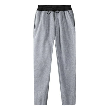 SEAOPEN Deals Men's Sweatpants with Pockets Thin Fleece Tapered Joggers Drawstring Waist Athletic Gym Running Workout Track Pants under 10 dollars Gray,XXL