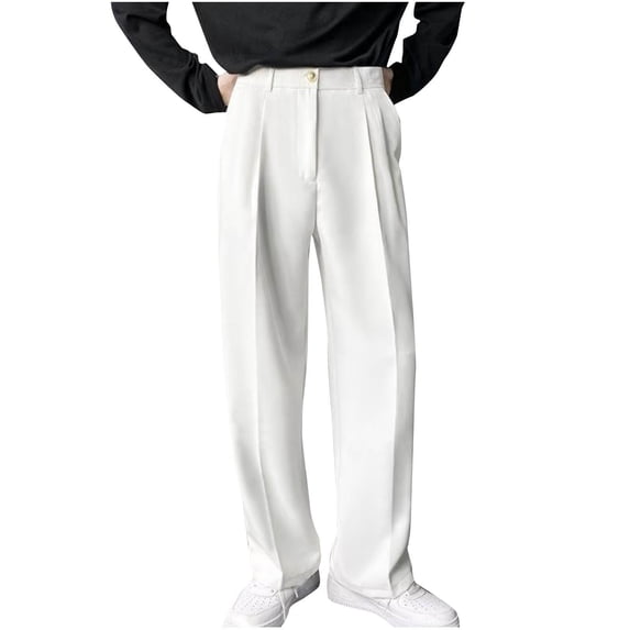 SEAOPEN Deals Mens Golf Dress Pants with Pockets Stretch Slim Fit Lightweight Quick Dry Chino Trousers for Work Casual Travel Today Sales Gray,M