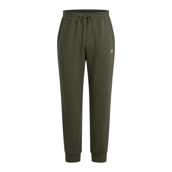 Htigea Clearance Mens Joggers Texture Pants with Pockets Sweatpants Workout Athletic Pants for Gym Running Golf Today Sales Army Green,XXL