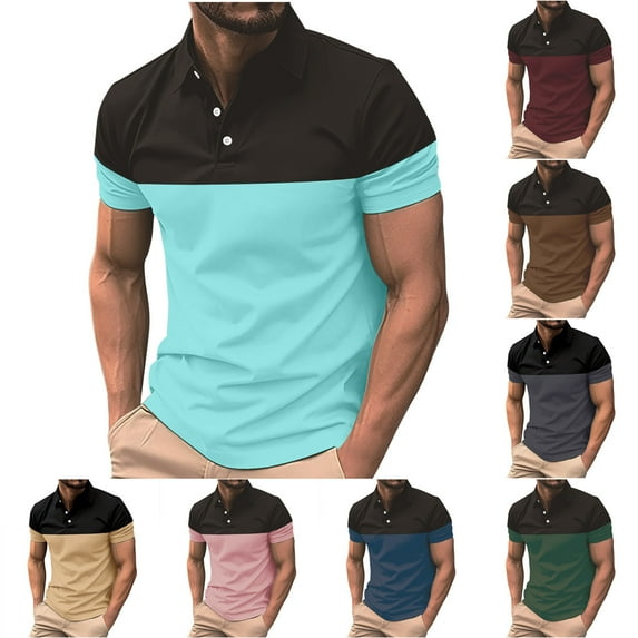 SEAOPEN Mens Long Sleeve Shirts Print Casual Vintage Classic Golf Shirt Coffee,XL