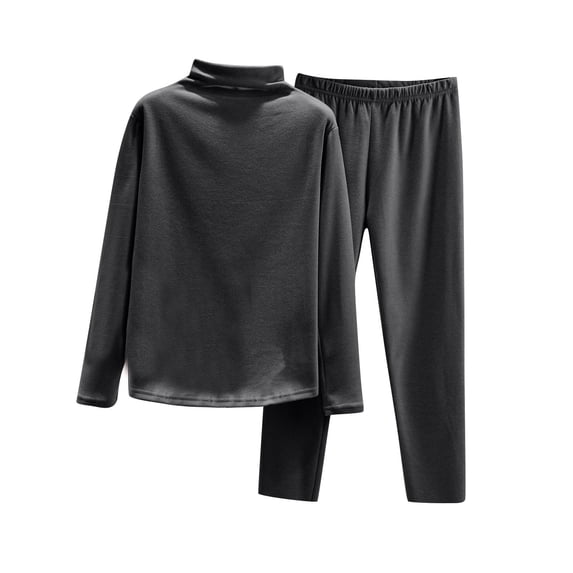 SEAOPEN Thermal Underwear for Women, Long Sleeve for Women Thermal Sets Fleece Lined Base Layer Women Thermals Top and Bottom Set Dark Gray,M