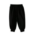 thumbnail image 1 of SEAOPEN Toddler Kids Boys and Girls Fashion Solid Color Cute Trousers Pants Sweatpants Black,2 Years, 1 of 3