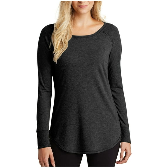 SEAOPEN Deals Women's Casual Batwing Long Sleeve T Shirt Round Neck Basic Loose Tunic Tops for Women Black,M