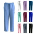 thumbnail image 1 of SEAOPEN Women's Scrub Pants - Elastic Waist Pants for Women Pocket Joggers Pants Stretch Nurse Scrubs Bottoms Purple,L, 1 of 4