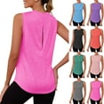 thumbnail image 1 of SEAOPEN Women's Sleeveless Workout Tops Breathable Lightweight Active Tennis Yoga Shirts Athletic Running Tank Tops for Women Pink,L, 1 of 6