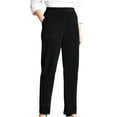 thumbnail image 1 of SEAOPEN Women's Vintage Corduroy Pants High Waist Wide Leg Baggy Barrel Jeans Patch Pocketed Pants Trouser Today Black,L, 1 of 5