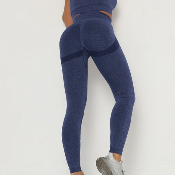 SEAOPEN Fall Leggings for Women 2024 High Waisted Tummy Control Compression Legging Pant Fitness Stretch Butt Lifting Yoga Pants Navy,XL