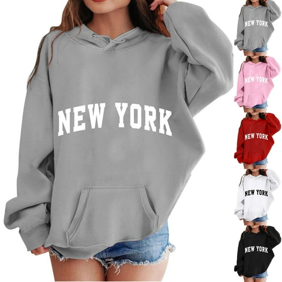 SEAOPEN Girls Cute Hoodies Oversized Long Sleeve Gradient Neon Shirts Tween Girls Pullover Tops with Pockets White 9 Years Clearance Clothes