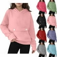 thumbnail image 1 of SEAOPEN Girls Hoodies Kids Long Pullover Hooded Sweatshirt Long hoodies for Girls Hoodie Dress with Pockets Hot Pink 160, 1 of 6