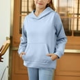 thumbnail image 1 of SEAOPEN Girls Hoodies Kids Long Pullover Hooded Sweatshirt Long hoodies for Girls Hoodie Dress with Pockets Light Blue,7-8 Years, 1 of 6