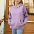 thumbnail image 1 of SEAOPEN Girls Hoodies Kids Long Pullover Hooded Sweatshirt Long hoodies for Girls Hoodie Dress with Pockets Purple,4-5 Years, 1 of 6