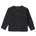thumbnail image 1 of SEAOPEN Girls Long Sleeve Shirts Kids Crewneck T-Shirts Fall Tops Tees Black,4-5 Years, 1 of 3