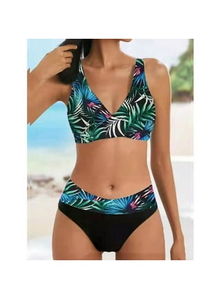  tobchonp Two Piece Swimsuits for Women High Waisted Solid Black  Bathing Suits Twist Front Beachwear Ruched Padded Bikini Sets : Clothing,  Shoes & Jewelry