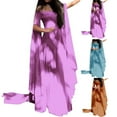 thumbnail image 1 of SEAOPEN Renaissance Dress for Women Medieval Costume Victorian Dress Halloween Split Long Sleeve Fairy Witch Pirate Dresses Purple,M, 1 of 5