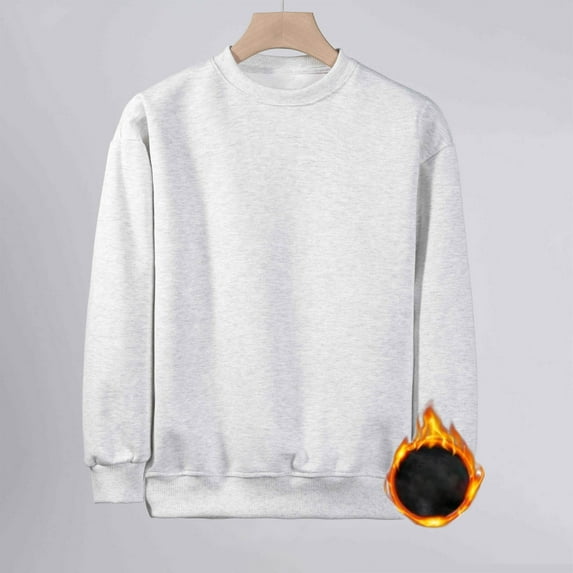 SEAOPEN Sweatshirt Kids Crewneck Long Sleeve Fleece Sweatshirt Pullover Cotton Tops for Boys or Girls Gray,3-4Years